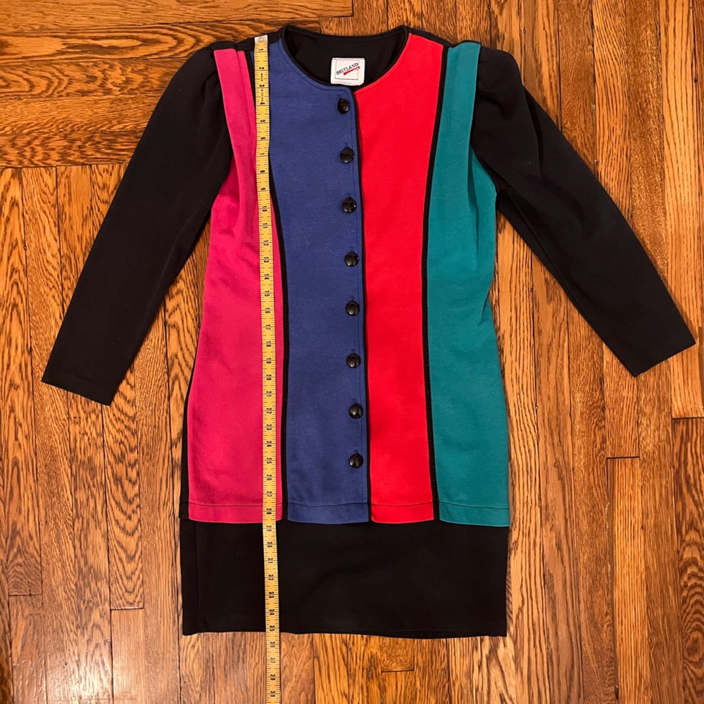 Vintage Multicolor Button-Up Dress - Picture 6 of 6